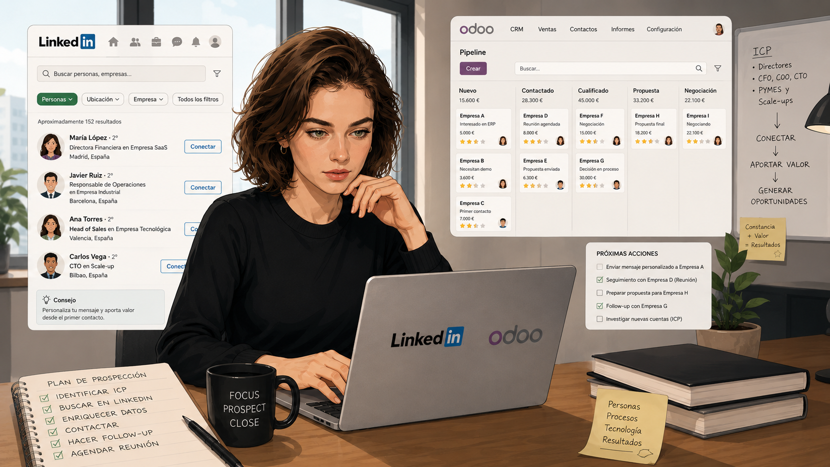 Sabrina: seven-file B2B prospecting